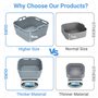 Alyvisun Moule Silicone Air Fryer avec Pinceau à Huile, 3 Pièces Plat pour Airfryer Panier Friteuse Air Chaud Moules Carré Barqu