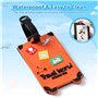 Alyvisun 4 Pcs Etiquette Valise, Silicone Etiquette Bagage, Etiquettes à Bagage avec Carte d'Identification Imperméable, Étiquet