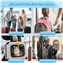 Alyvisun 4 Pcs Etiquette Valise, Silicone Etiquette Bagage, Etiquettes à Bagage avec Carte d'Identification Imperméable, Étiquet