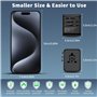 Alyvisun Adaptateur Prise Universelle, Adaptateur Universel de Voyage avec 2 USB-C et USB-A Ports, 5 V 3.4A/17W Prise Universell