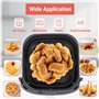 2 Pièces Moule Silicone Air Fryer, Carré Pliable Moule pour Friteuse à Air, Réutilisable Plat Air Fryer Accessoires pour Friteus