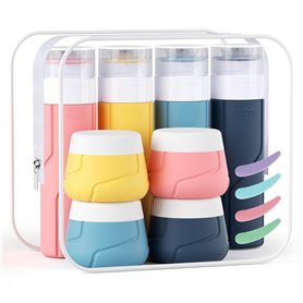 Alyvisun 14 Pièces Flacons de Voyage en Silicone