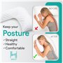 House 22 Oreiller en V avec taie d'oreiller – Oreillers hypoallergéniques et orthopédiques en forme de V pour un confort ultime 