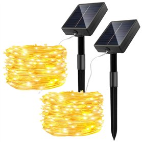 Jsdoin Lot de 2 Guirlande Solaire Extérieure