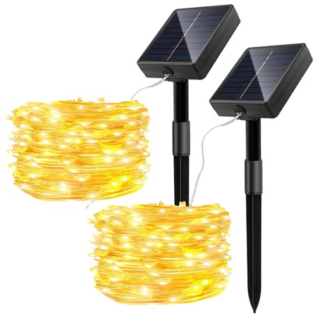 Jsdoin Lot de 2 Guirlande Solaire Extérieure