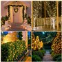 Jsdoin Lot de 2 Guirlande Solaire Extérieure, 15M 150LED, 8 Modes d'Éclairage Étanches pour Lumineuse Extérieure, Jardin, Terras