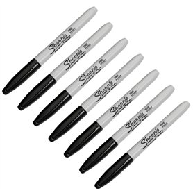 Sharpie Marqueurs permanents | Pointe fine pour des détails audacieux | Encre noire | 7 marqueurs