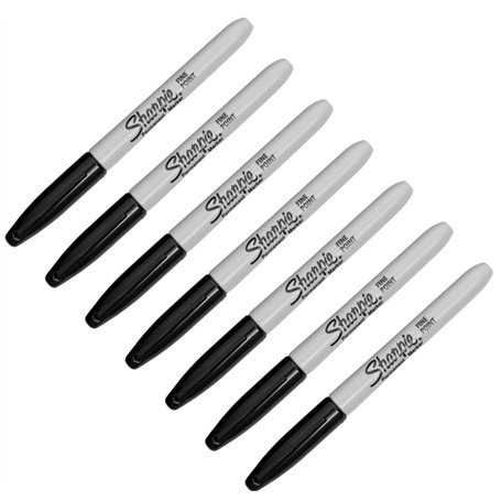 Sharpie Marqueurs permanents | Pointe fine pour des détails audacieux | Encre noire | 7 marqueurs