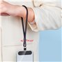 YUNYU Lot de 2 chaînes courtes pour téléphone portable - Antidérapantes - Avec 2 mousquetons - Dragonne universelle pour smartph