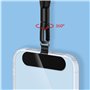 YUNYU Lot de 2 chaînes courtes pour téléphone portable - Antidérapantes - Avec 2 mousquetons - Dragonne universelle pour smartph