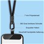 YUNYU Lot de 2 chaînes courtes pour téléphone portable - Antidérapantes - Avec 2 mousquetons - Dragonne universelle pour smartph