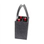YUNYU Panier à bouteilles pour 6 bouteilles – Porte-bouteilles en feutre de qualité supérieure (24 x 16 x 16 cm), pliable et réu