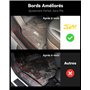 3W Kit de Tapis Voiture et Tapis Coffre pour Mini Hatch 3-Portes F56 2014-2023, Tapis de Sol en TPE antidérapant imperméable Com