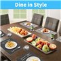 Euqvunn Set de Table et Dessous de Verre Lot de 6,[Double Face Bicolore ] Résistant à la Chaleur, et Antidérapant Sets de Table 