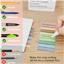 Euqvunn 1400 Pièces Marque Page Adhésif, 70 Couleurs Onglets Translucides, 7 Blocs, Sticky Note Tabs, Index Tabs Écriture & Repo