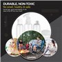 Lot de 5 flacons de voyage transparents pour articles de toilette avec pochette à fermeture éclair anti-fuite rechargeables pour