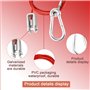 Wisebom Lot de 2 câbles de frein rouges pour remorque - 1 m x 2,5 mm - Câble de frein avec tête de fourche - Mousqueton - Fil d'