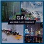 G4GADGET Poncho de pluie en plastique bleu – Imperméable et réutilisable pour adulte – Poncho d'urgence léger et portable pour h