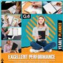 G4GADGET Agenda 2026 format A5, un jour par page, noir, planificateur quotidien compact avec jours fériés britanniques et inform
