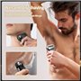 Mapille 2 en 1 Rasoir Electriques Hommes, avec Écran LCD, Tondeuse Barbe, Rasoir Électrique Rechargeable pour Homme, Wet & Dry, 