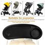 Volumoon Plateau pour Poussette, Porte-gobelet Amovible 3 en 1, Qualité Solide avec 2 Clips Réglables, Support Amovible Multifon