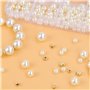volumoon 720 Pièces Perles pour Bracelet, Perle Nacre avec Trou, Perles d'écartement Nacrées, Perle d'imitation de Blanche pour 