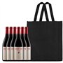 Colexy Sac À Bouteille 2 Pièces Sac À Bouteille 6 Compartiments, 35 * 27 * 18cm, Sac Bouteille Vin Protect, Sac De Transport pou