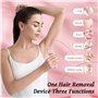 3 en 1 Tondeuse Electrique Femme Intime avec 3 Têtes de Lame Amovibles