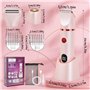 Rasoir Électrique Femmes, 3 en 1 Tondeuse Electrique Femme Intime avec 3 Têtes de Lame Amovibles, Tondeuse de Bikini Femmes Util