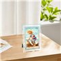 Culinavog Cadres Photo en verre Transparent, Cadre en Argenté, Glas Transparent à Poser sur la Table, Cadre Photo Verre pour Dip