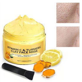 Masque Facial à l'argile et à la Vitamine C au Curcuma