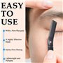 Rasoir Visage Femme Dermaplaning - Rasoir Sourcils en Acier Inoxydable avec 6 Lames Remplaçables - Outil Polyvalent pour Épilati