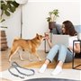 Longe pour Chien 120 cm,Laisse élastique Animal avec Poignée Rembourrée,Corde Chien Amortisseur,pour Petits, Moyens et Gros Chie