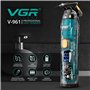 VGR Tondeuse à barbe pour homme avec verrouillage de voyage – Étanchéité IPX7 – Rechargeable par USB – Tondeuse électrique sans 