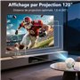 HOVVIDA Vidéoprojecteur 2025 Rétroprojecteur, Focus Électrique, Compatible avec 4K 1080P, Portable Projecteur Video, WiFi 6 Blue