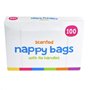 GTMR Lot de 100 sacs jetables parfumés avec poignée à nouer pour changer les couches de bébé | Sacs poubelle à déchets pour adul