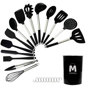M MSDEE Ensemble d'ustensiles de cuisine - 16 pièces