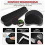 NOJITEK Tapis de Souris XXL 900x400x3 mm avec Repose-Poignet Souris & Clavier | Grand Tapis Ergonomique pour Bureau, Gamer & Pro