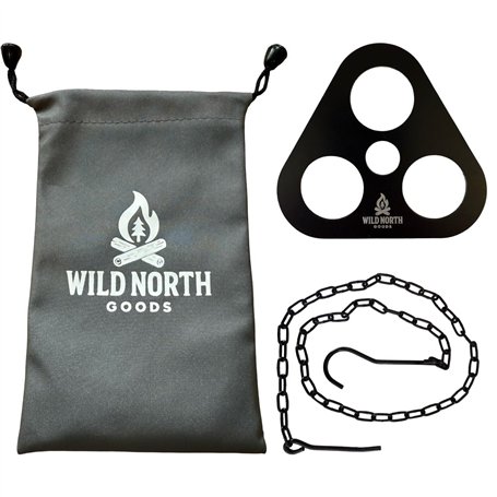 Kit de cuisson trépied de feu de camp portable en acier inoxydable avec chaîne de suspension | Bushcraft