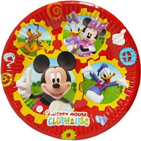 Disney Lot de 8 assiettes en papier Mickey Donald Minnie Mouse Pluto Donald 20 cm