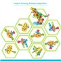 Lot de 189 jouets de construction STEM - créatifs - Construire des jouets éducatifs - Blocs d'ingénierie à partir de 5 6 7 8 9 1