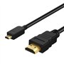 Câble micro HDMI haute vitesse (type D) vers HDMI (type A) – Câble pour connecter des caméras Tesco Hudl 1 et HUDL 2 à un télévi