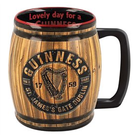 Shamrock Gift Company Guinness Mug effet tonneau 430 ml