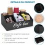 Winter Shore Rangement Cafe en Bois pour Comptoir - Aménagement Coin Cafe & Accessoires pour Bureau Moderne - Organisateur cafe 