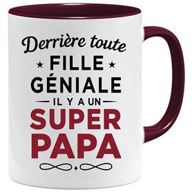 Jungle Mug – cadeau fete des meres | Mug Super Papa Fille Géniale | Tasse Humour Originale | Idée Cadeau Homme | Tasse Céramique