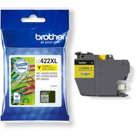 Cartouche LC422XLY - BROTHER - Jaune - 1500p - Pour Business Smart MFC-J5340DW. 36,99 €