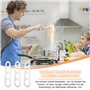 ZBKJYILF Lot de 3 outils de mesure pour spaghettis à 4 trous, simples et pratiques, en acier inoxydable, pour cuisine familiale,