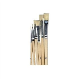Artemio Pinceaux en Soie de Porc - Bouts Plats - 6 pcs