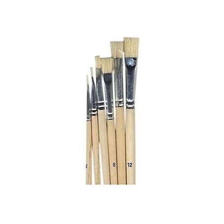 Artemio Pinceaux en Soie de Porc - Bouts Plats - 6 pcs