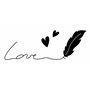 Artemio ARTHC724 Love Tampon C Texte avec Plume Bois Multicolore 2